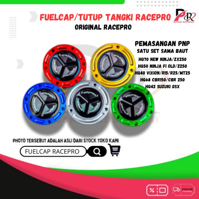 Jual FUEL CAP RACEPRO V2 R15V3 VIXION R25 MT15 MT25 XSR155 FUEL CAP CBR ... MotoGP fuel tank cap